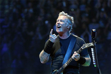 James Hetfield posing for a photo.
